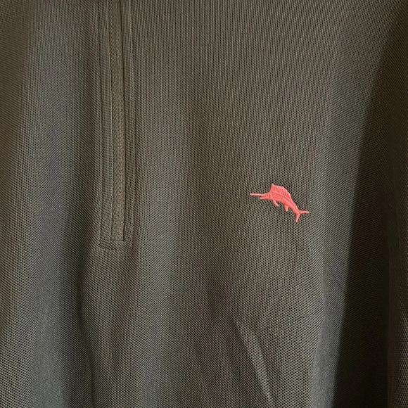 Tommy Bahama 1/3 Zip Olive Green Pullover Shirt Size XXL - Picture 7 of 8